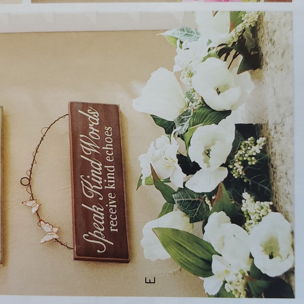 Home Interiors New White Tulip swag 28" Faux Flower Artificial Decorate any room - Picture 7 of 7